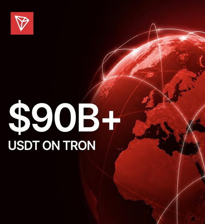 TRON DAO says USDT supply on TRON tops $90 billion